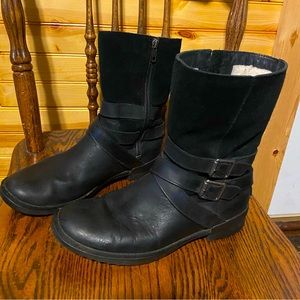 Ugg black leather boots
